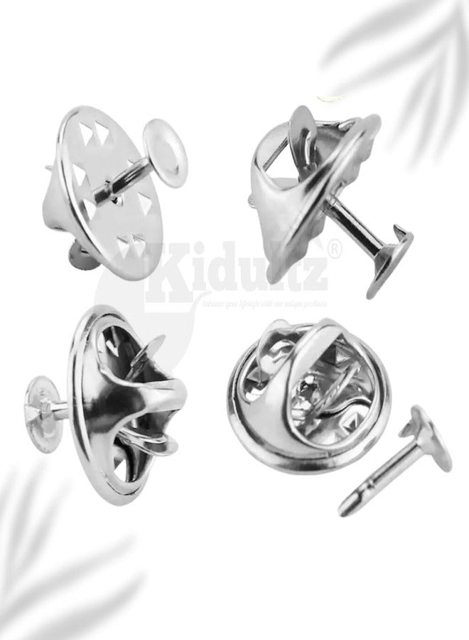 Kidultz (Pack of 10) Butterfly Metal Clutch Locking Clasp Pin Backs for Badge, Craft and Jewellery Making, Tie Clip Pin Label Clasps Fastener - Image 5